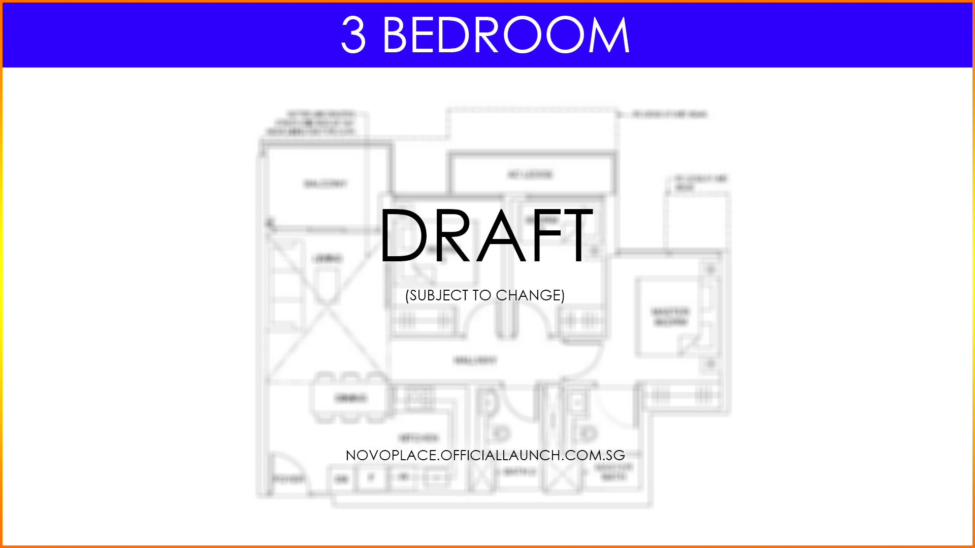 Novo Place - 3 bedroom floorplan